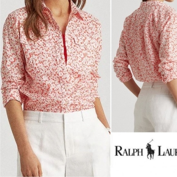 Lauren Ralph Lauren Tops - Lauren Ralph Lauren Floral Button-Down Shirt -XL-